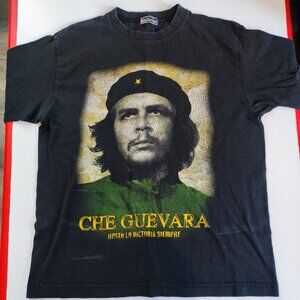 Che Guevara T-shirt men's size L black with graphic design